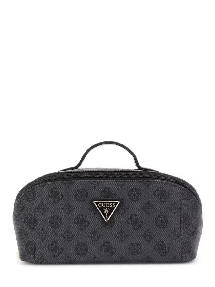 Guess Wilder Lrg Cosmetic Travel Bag - charcoal