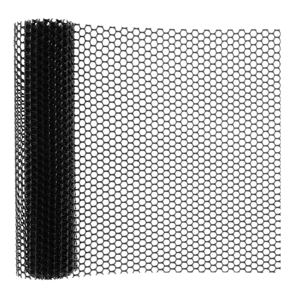 Garden Plastic Chicken & Balcony Safety Wire Mesh Fence Net Roll - 6m - Black