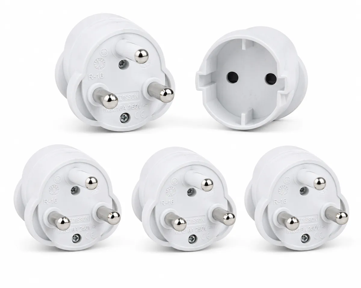 EU to South African Plug Adapter 16A 250V Travel Power Converter