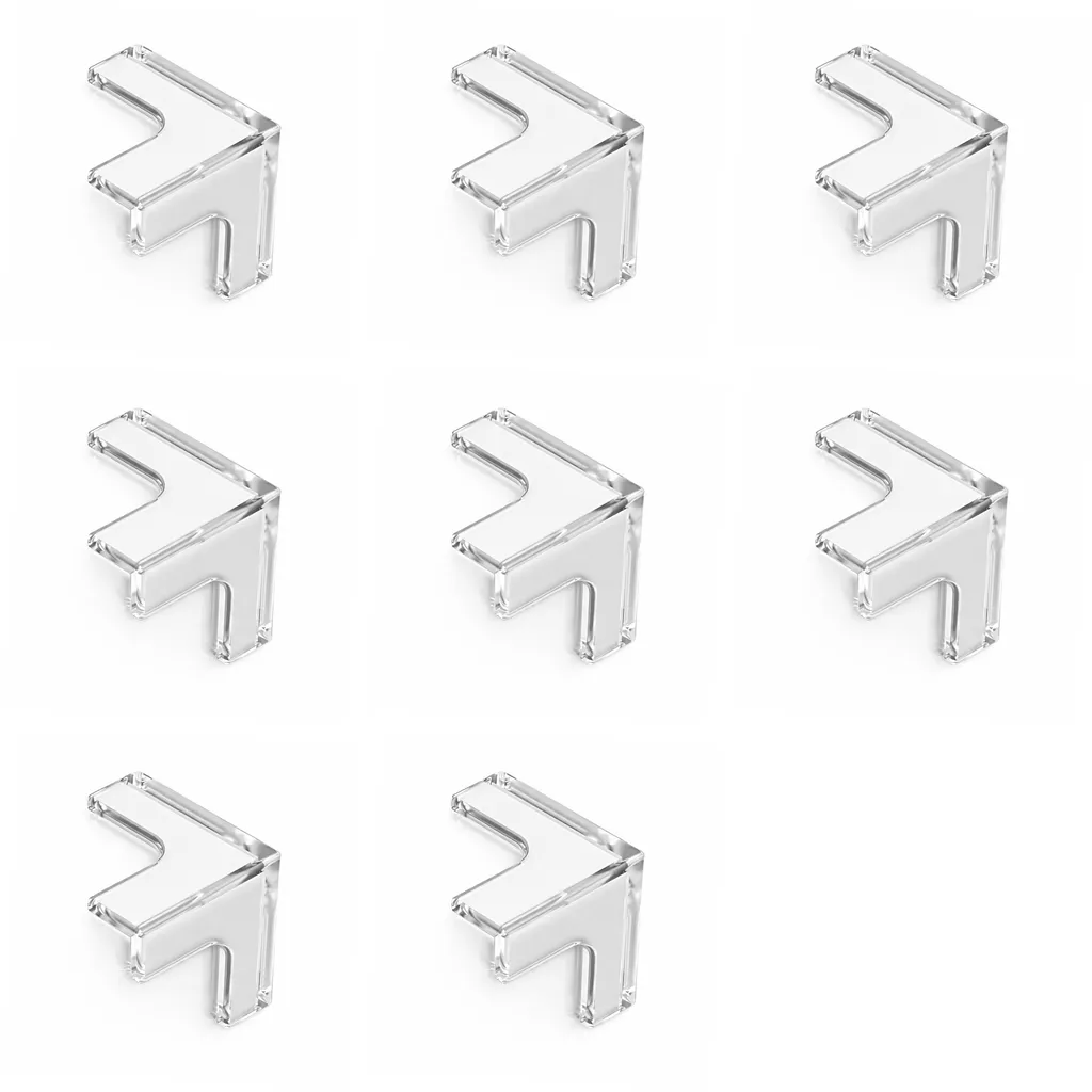 8 Piece - Crystal-Clear Corner Guard - Transparent