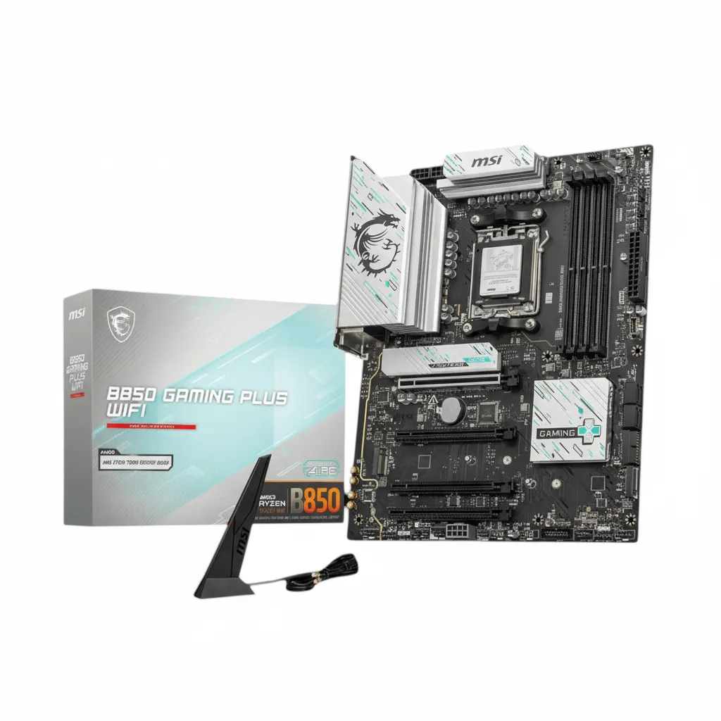 MSI B850 Gaming Plus AM5 ATX Motherboard with WiFi and DDR5 Support