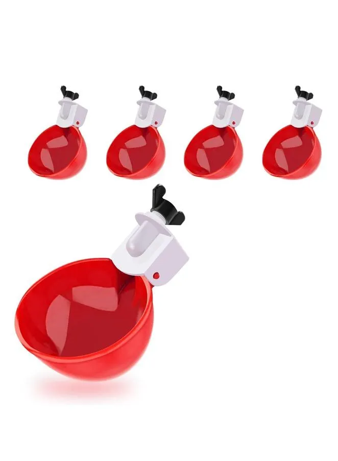 5 piece Chicken Water Cups Poultry Waterer Kit Suitable