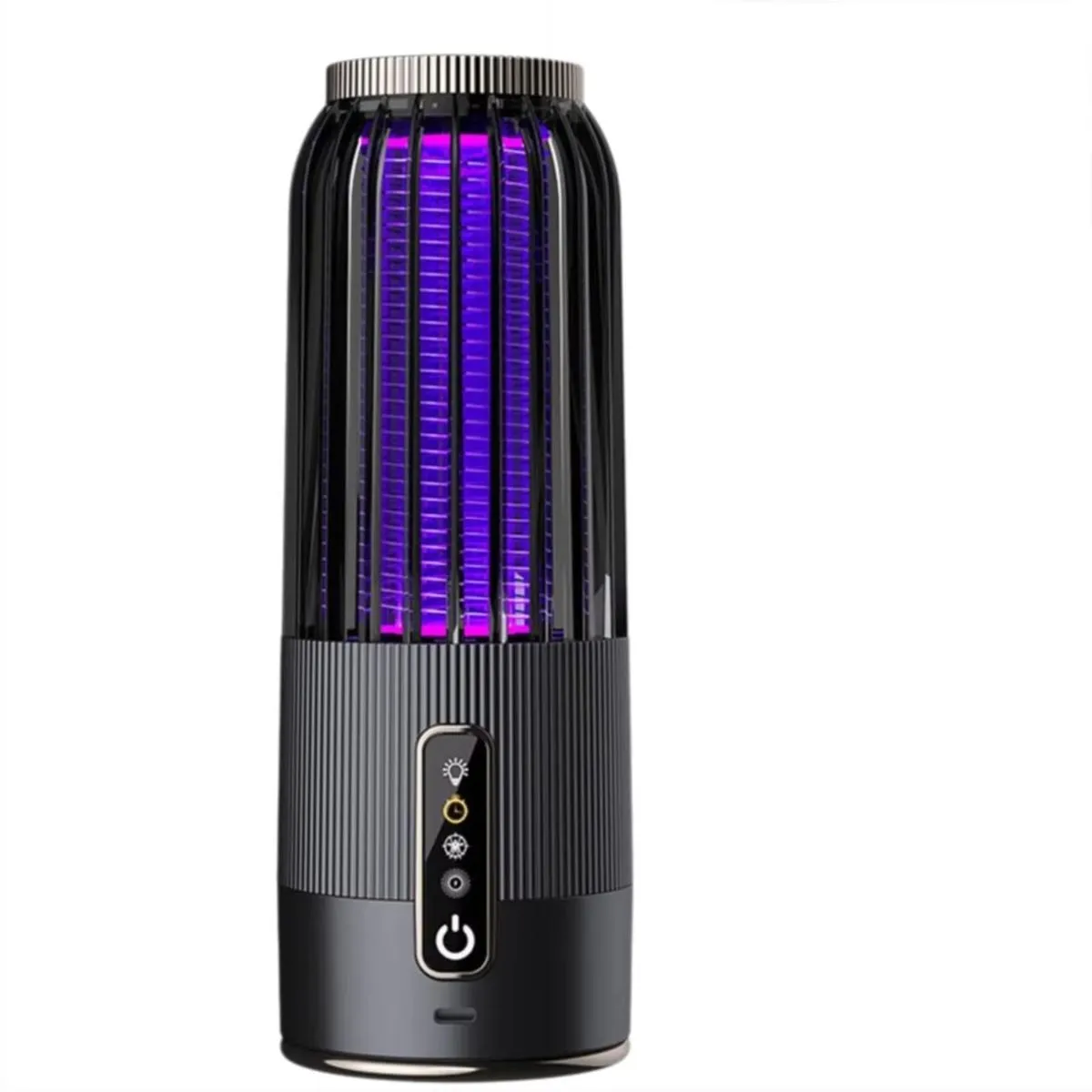 Solar Mosquito Killer Lamp - USB Rechargeable Outdoor Insect Trap - Black