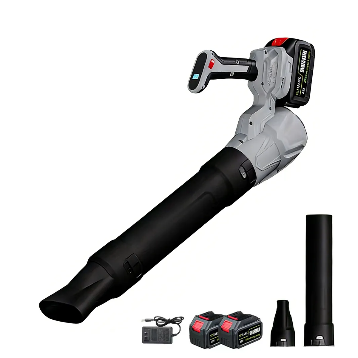Cordless Leaf Blower 5-Speed 28000 RPM with Air Duct, 2 Batteries & Charger