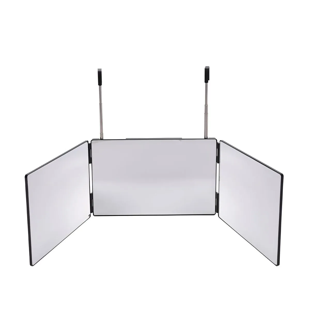 ABS Frame & Aluminum Tri Fold Self Cutting Mirror with 360 View - Silver