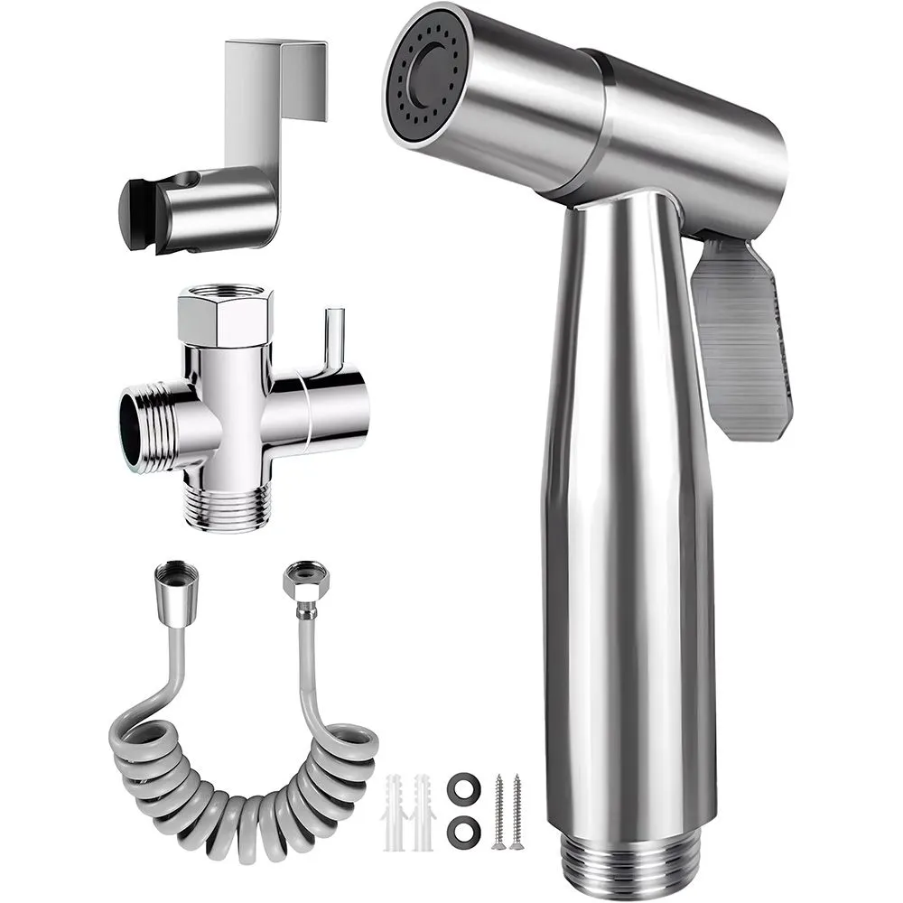 Topika - Bidet Sprayer Handle for Toilets, Handheld Spray Kit, SS Finish