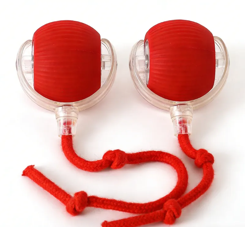 2 Pcs Red Automatic Rotating Ball Toy - Interactive Pet Play For Pets