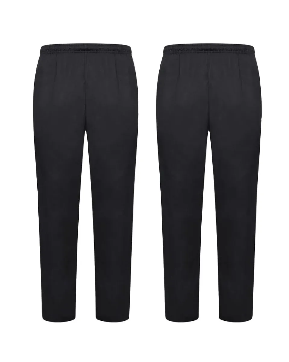 Chef's Black/Black Cotton/Twill Chef Clothing Set - 2 Piece Set