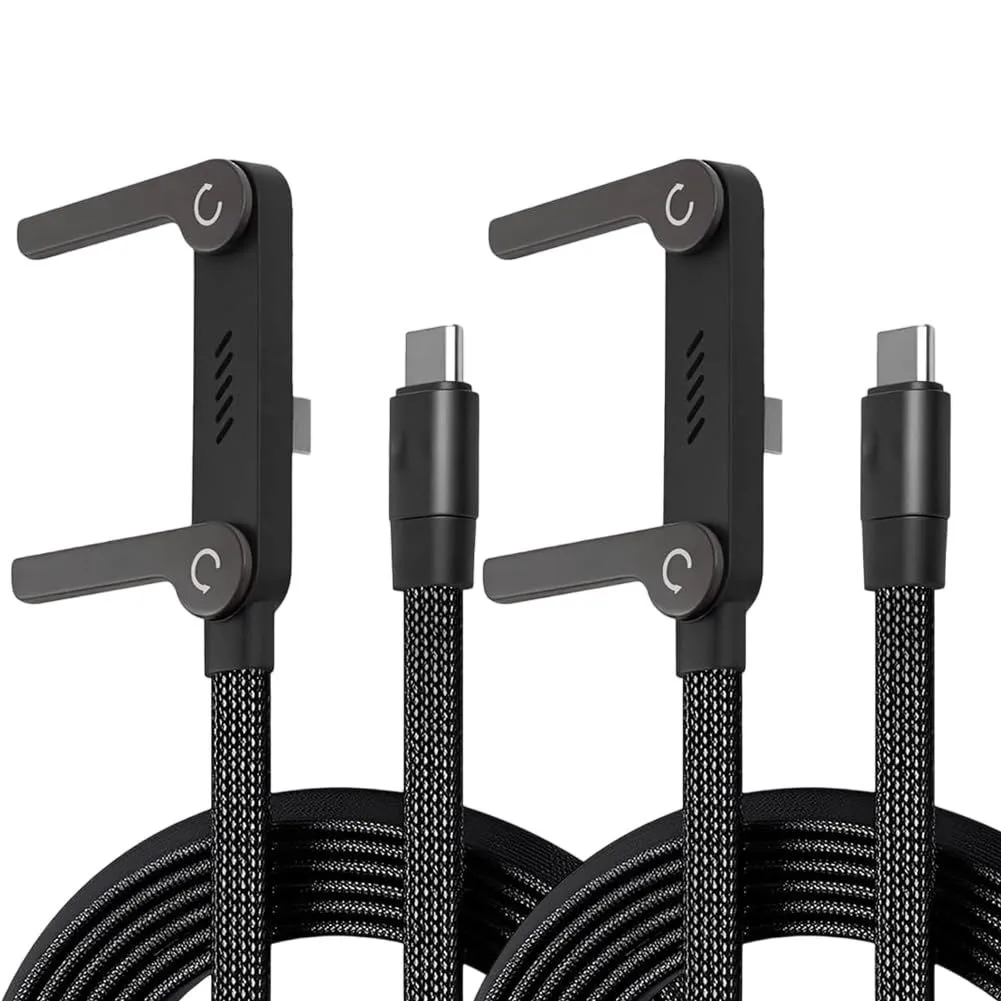240w Stand Data Cable Invisible Holder Charger Usb C To Usb C (2pcs)