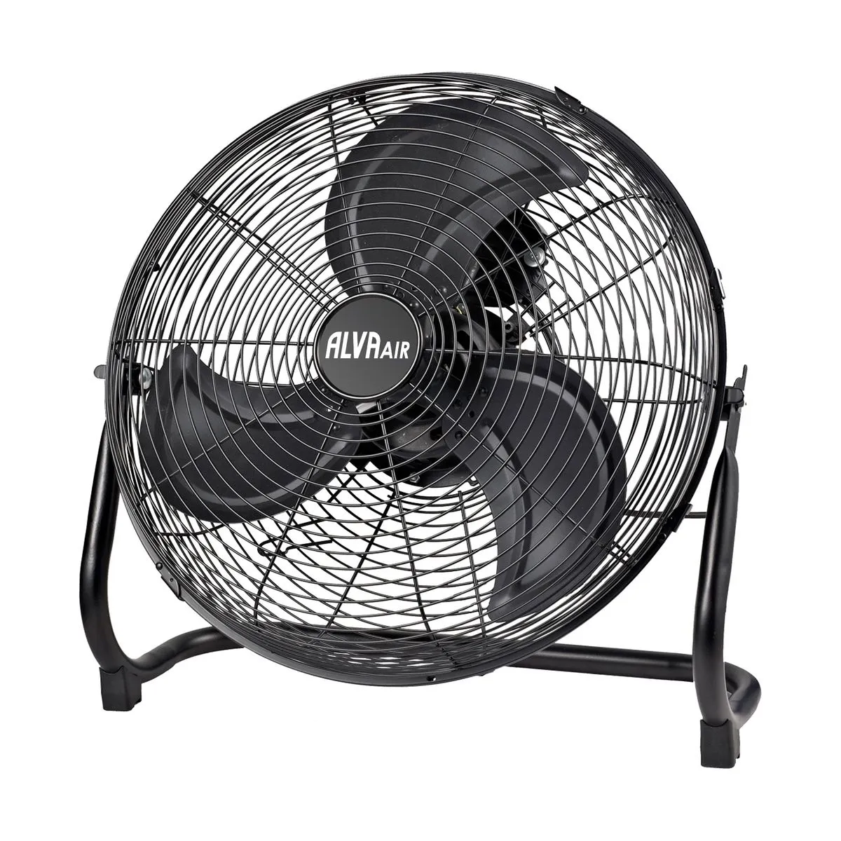 ALVA AIR 40cm High Velocity Floor Fan | Metal | Matte Black | 3 Speed, 100W