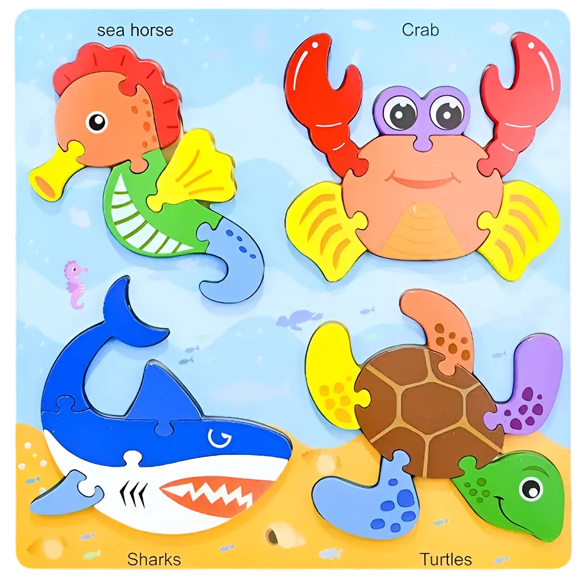 Wooden Jigsaw Puzzles for Toddlers - Educational & Colourful