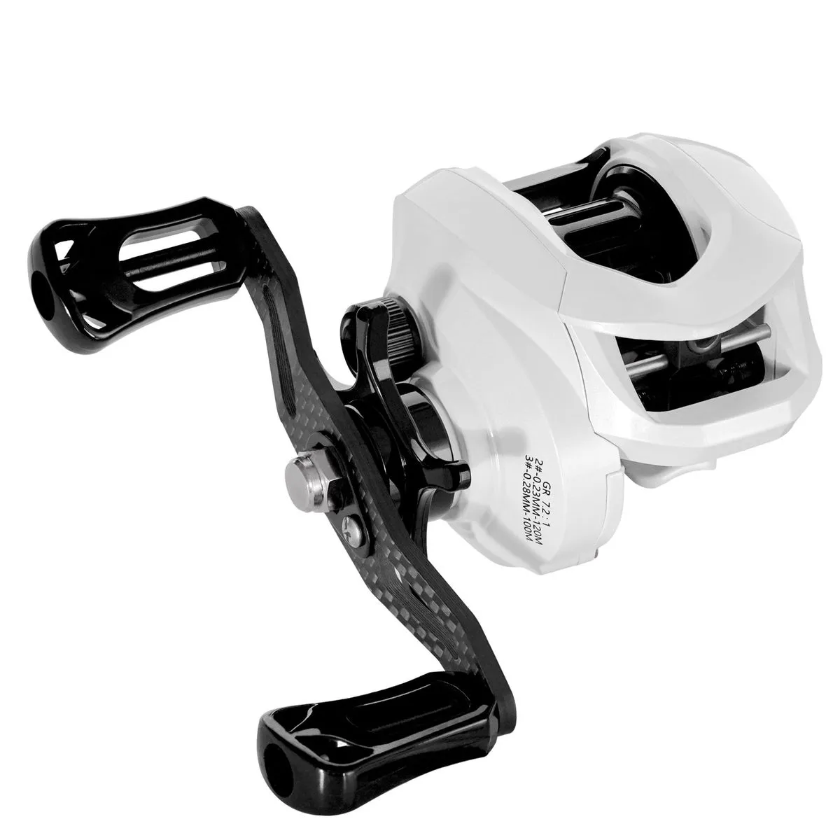 QX700 Ultra-Light Carbon Fiber Baitcasting Reel - 7.2:1 Gear Ratio, 7+1BB