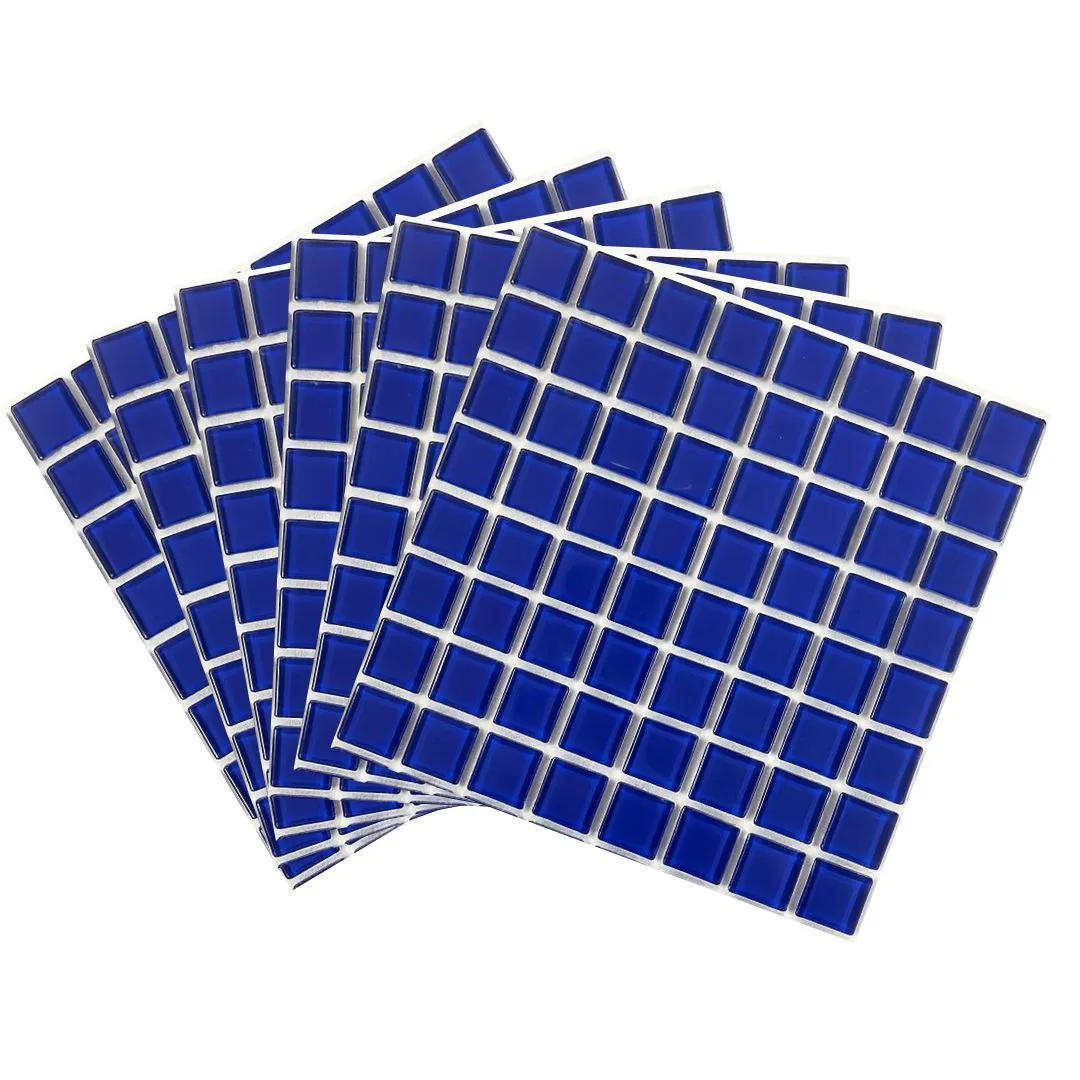 Mosaic Tiles Navy Blue Glass 10mm (Craft Size Sheets)