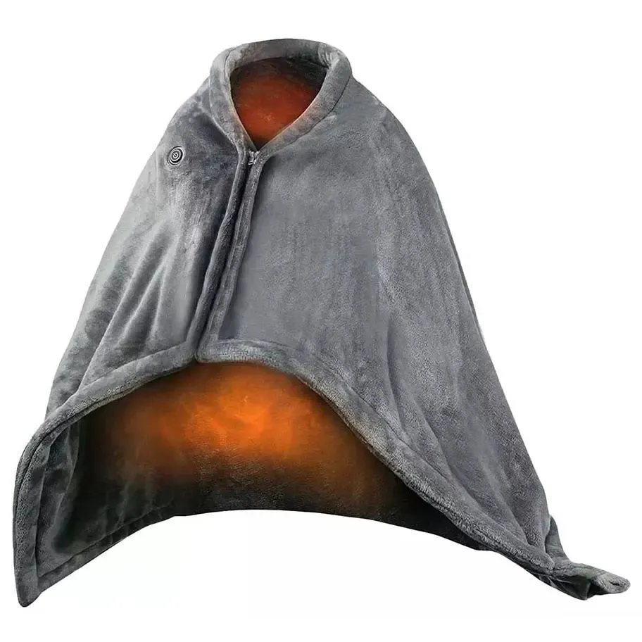 New Rechargeable Blanket - Fleece Blanket with special rechargeable battery - Dark Grey