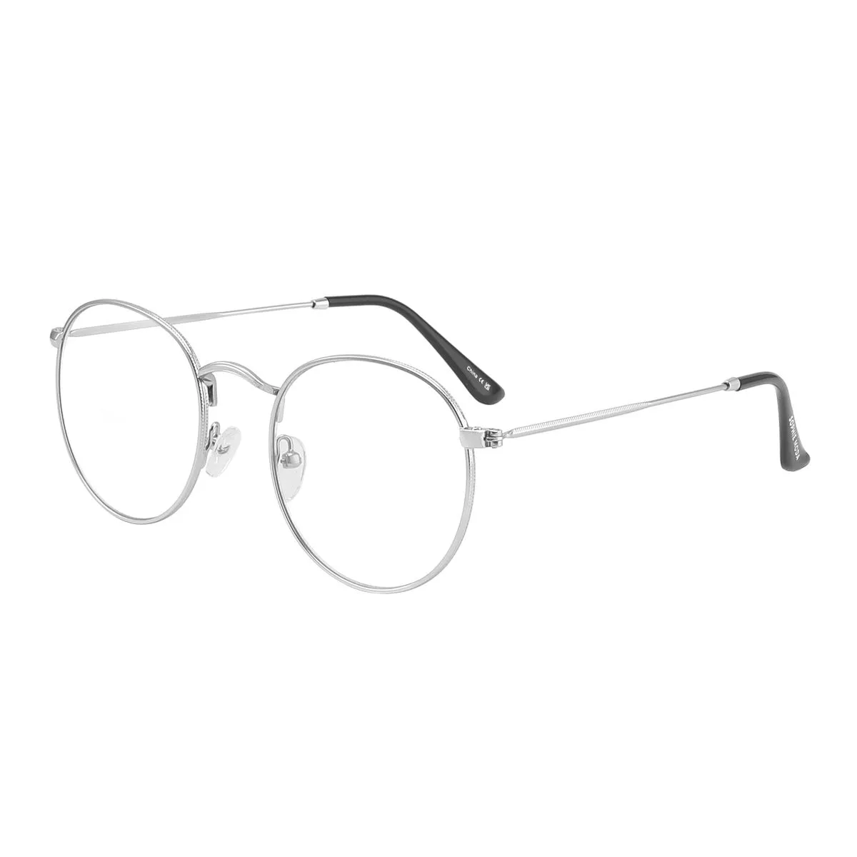 Sophie Moda - Anti-Blue Light Glasses: Fino - Silver