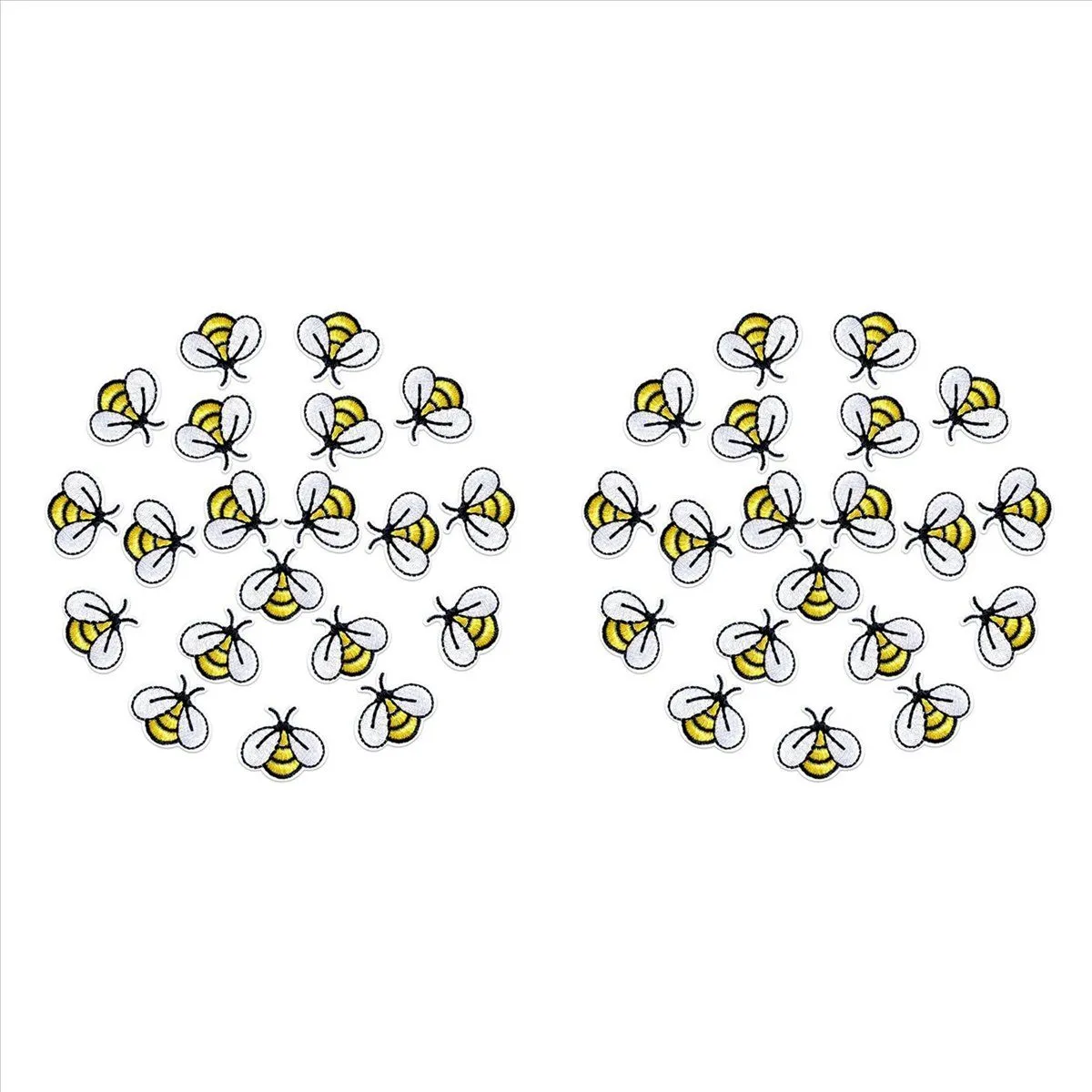 20 Pcs Bee Sewing Patches Sew On Decor For Clothes Jackets Diy Art