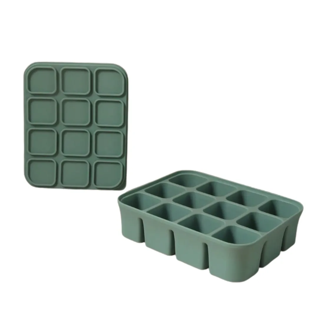 12-Compartment Baby Soft Silicone Easy Release , Meal Prep Food Storage