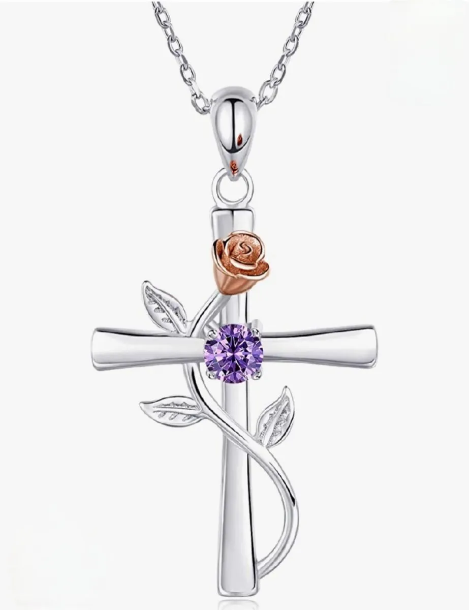 Saintly Amethyst/February Birthstone Immortality Necklace