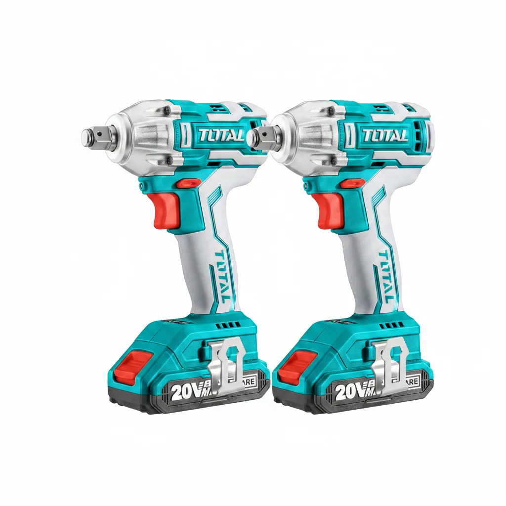 Total 20V Lithium-Ion Impact Wrench 1/2 Inch Drive 300nm with 3 - 2 Pack