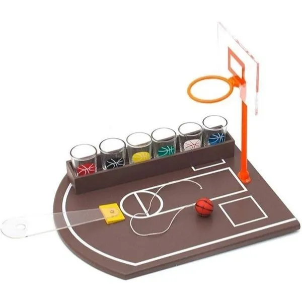 Party Game Basketball Drinking Game with 6 Shot Glasses