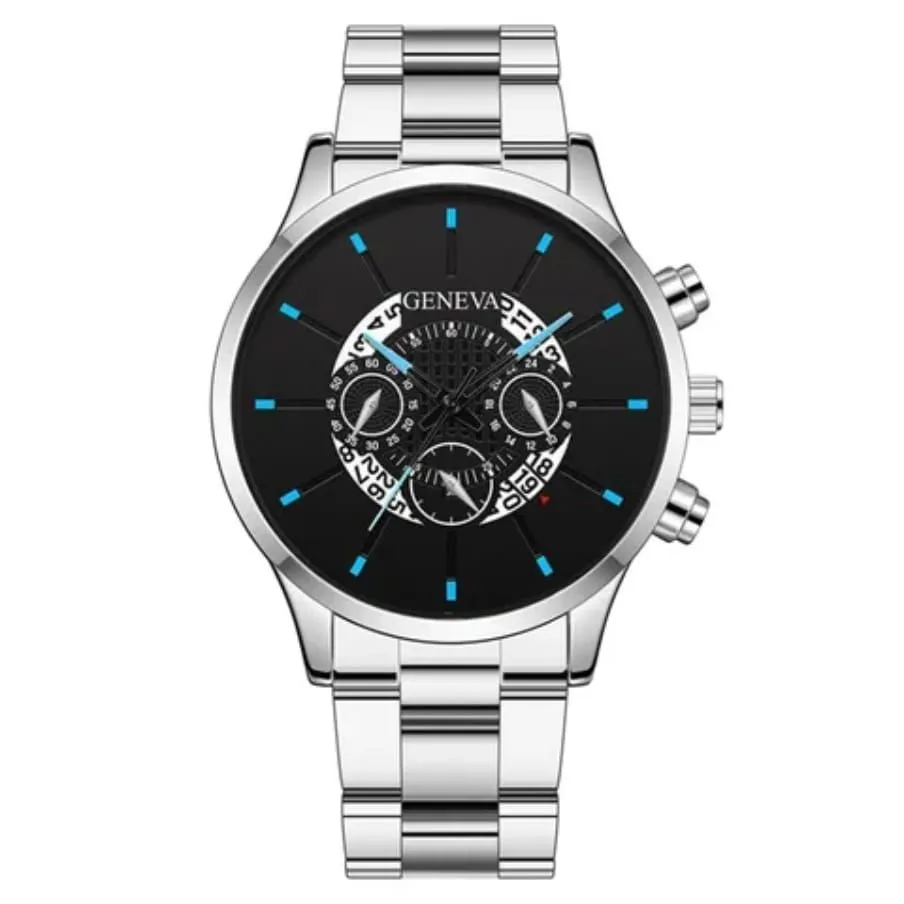 Watch Quartz Men Wrist Watches Creative FORMAL - Black