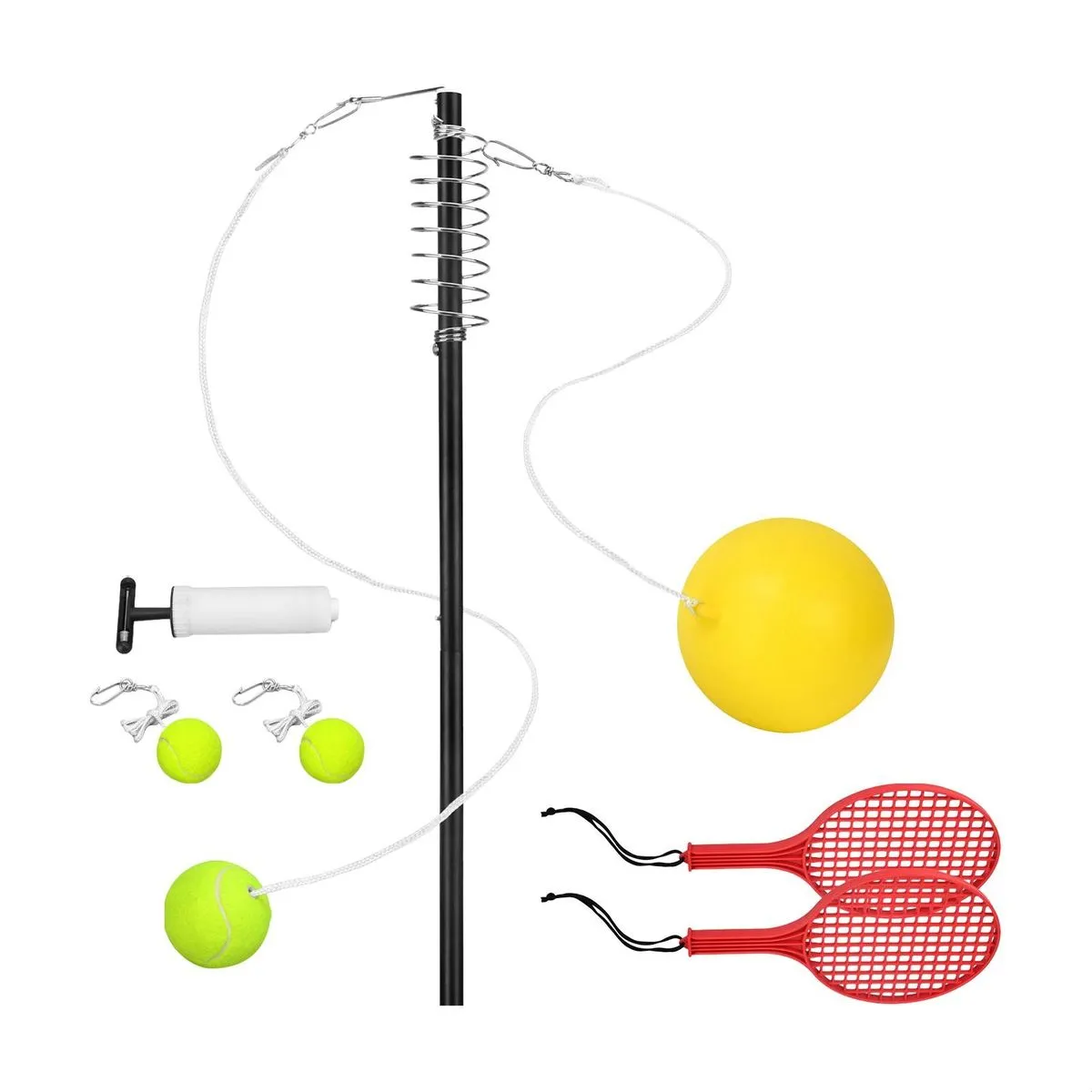 Tetherball Tennis Game Ball and Rope 2 Rackets Beginners Tennis Training