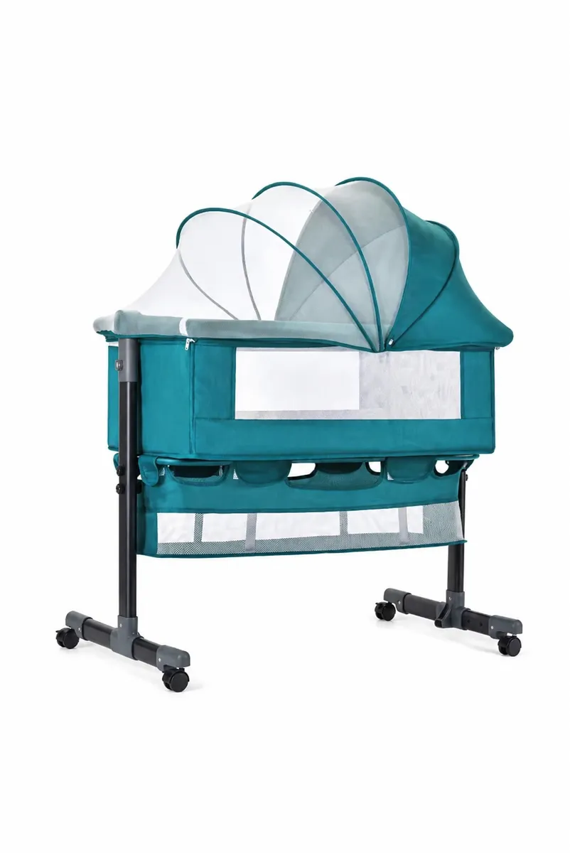 3-in-1 Baby Bedside Sleeper Cot | Foldable Portable Bassinet with Wheels