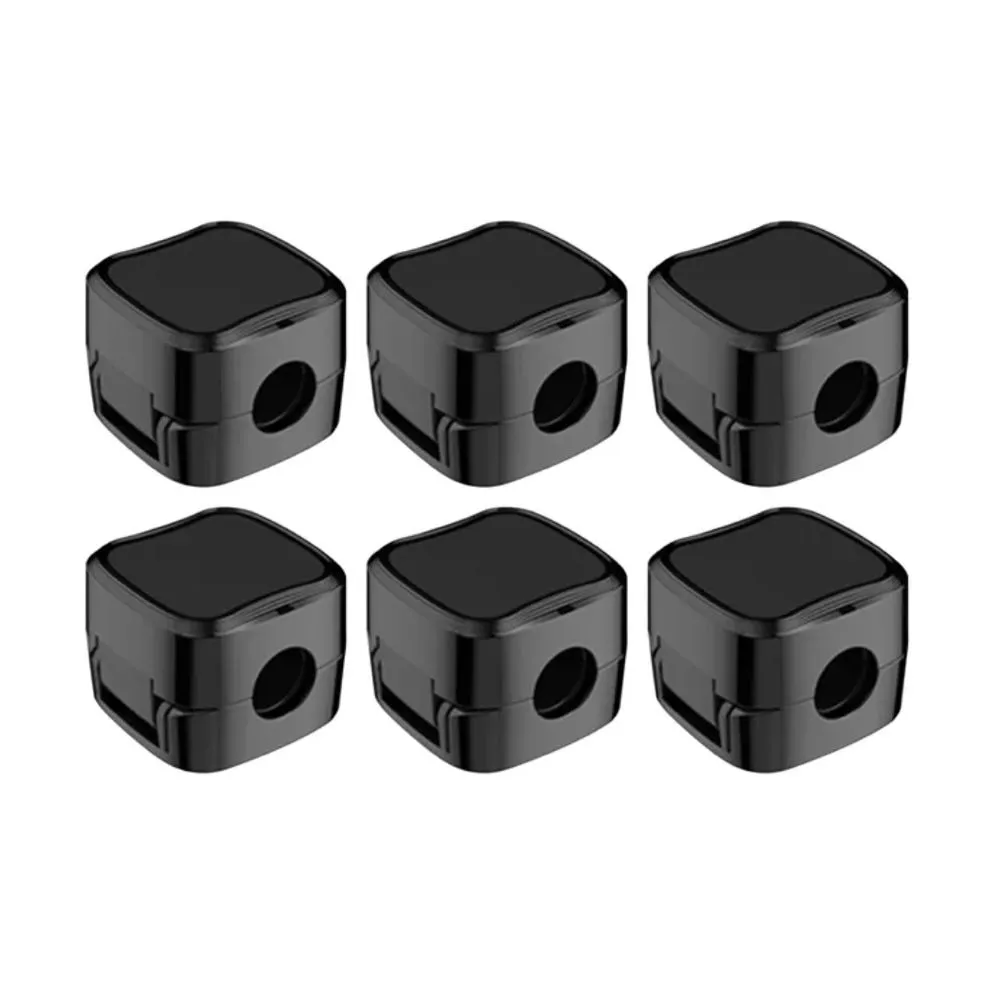 Home Computer Office Magnetic Organising Cable Holder Clips - Set of 6 - Black