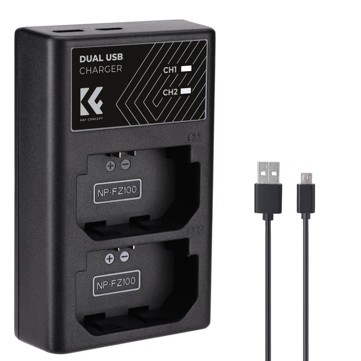 K&F Dual Charger for Sony NP-FZ100 batteries | KF28.0010