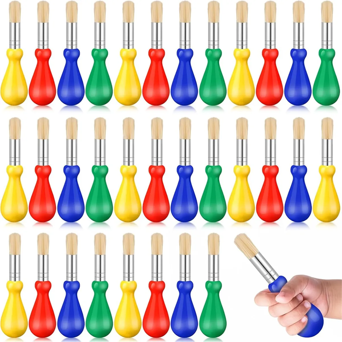 36 Brushes for Kids Large Brushes Easy To Hold Brushes