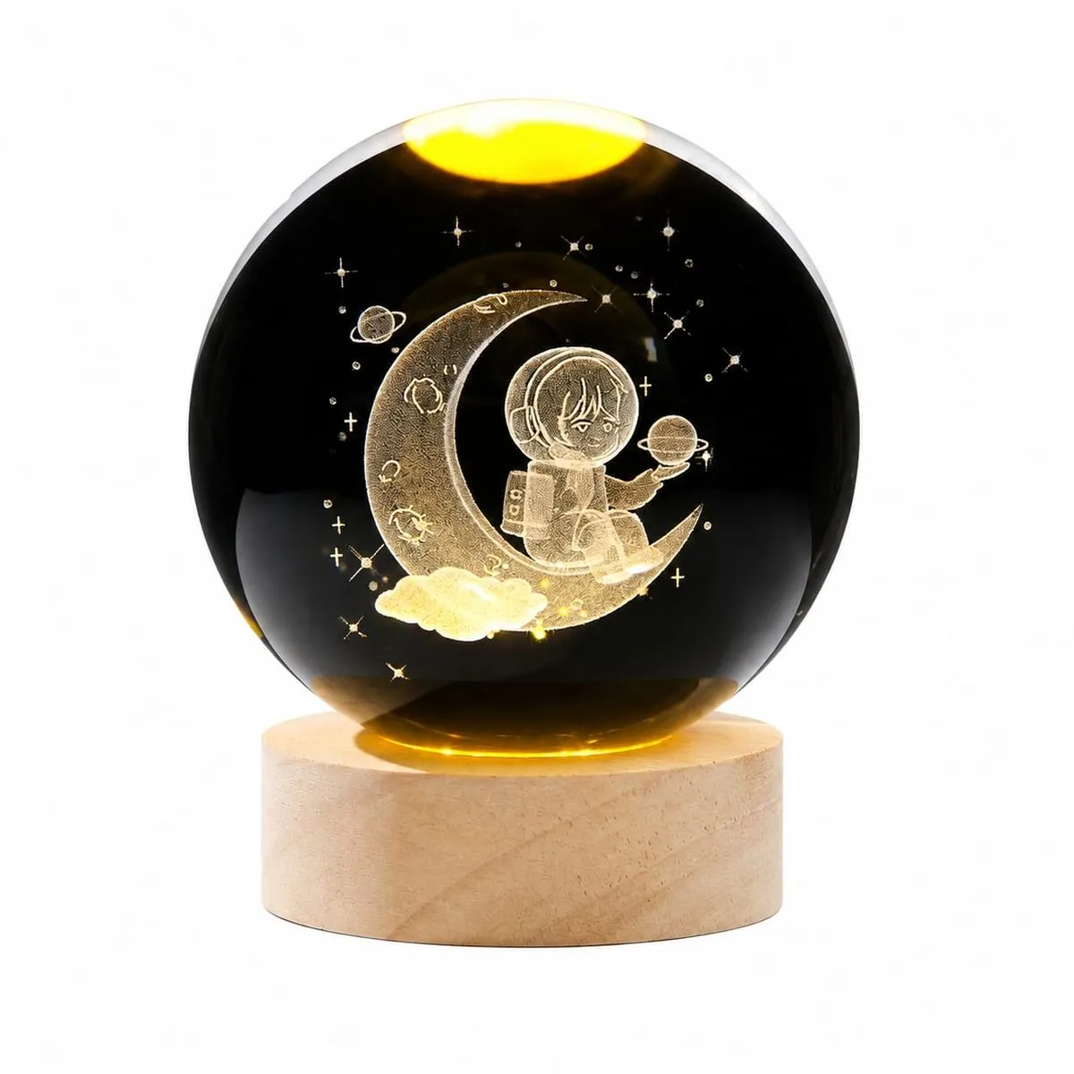3D Astronaut Crystal Ball Night Lamp