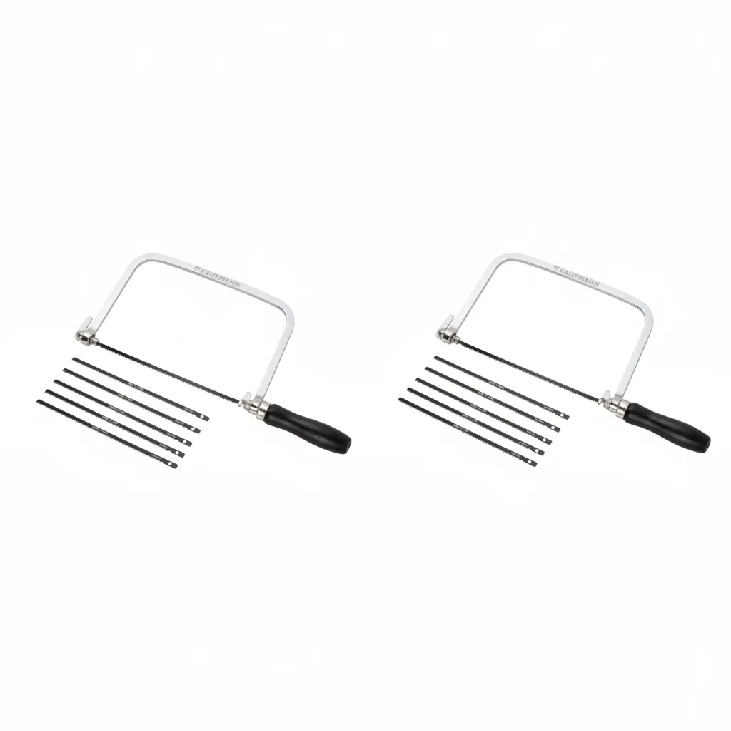 Kaufman 175mm Coping Saw with 5 Blades for Precision Cutting - 2 Pack