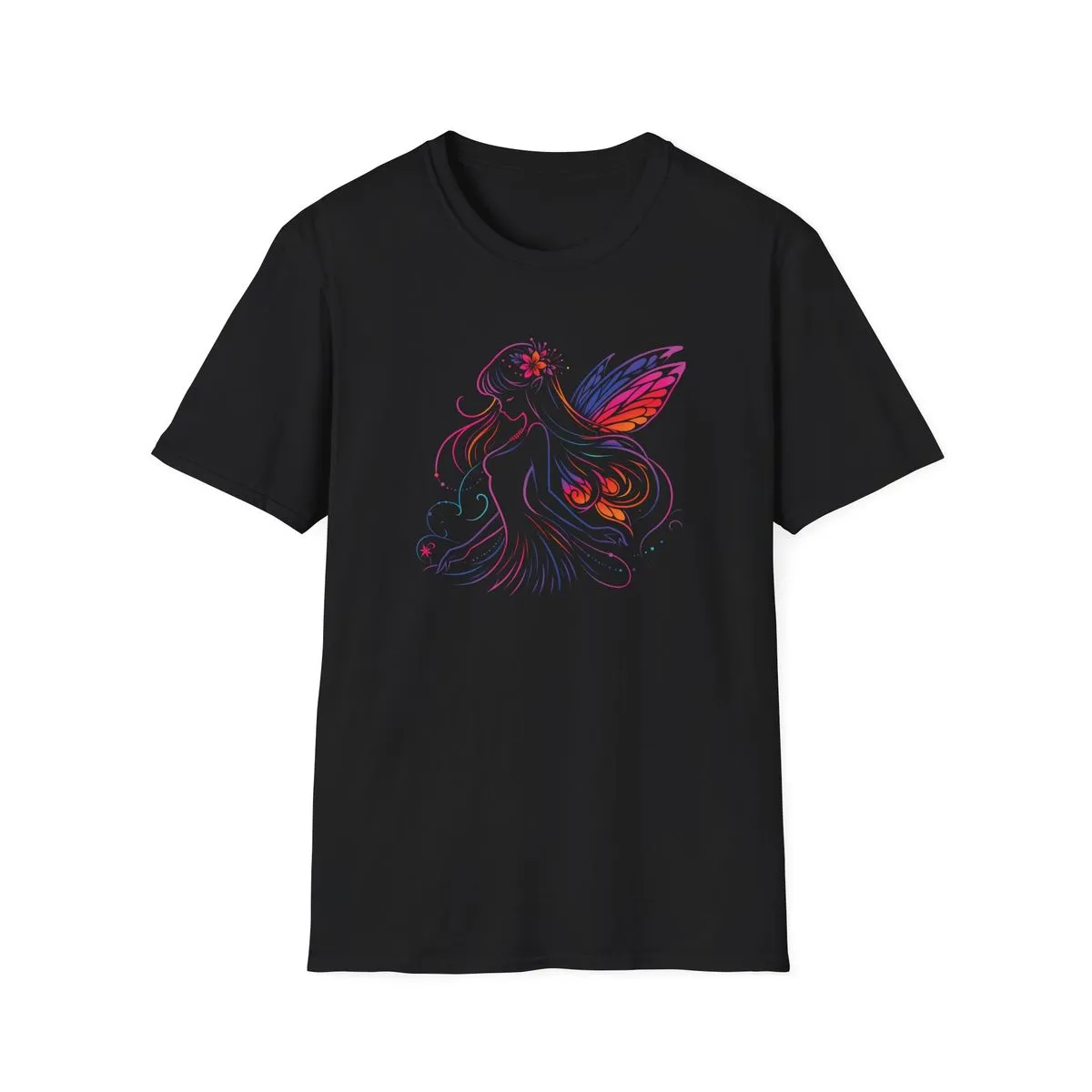 Neon Fairy Unisex T-shirt - Black