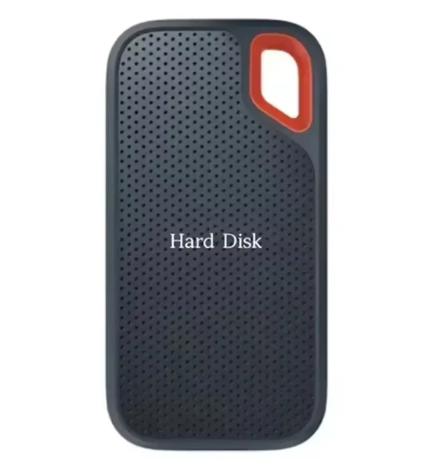 Portable 1TB 2TB External Hard Disk 4TB SSD USB 3.1 for Laptop/PC/Phones - 1TB-Black