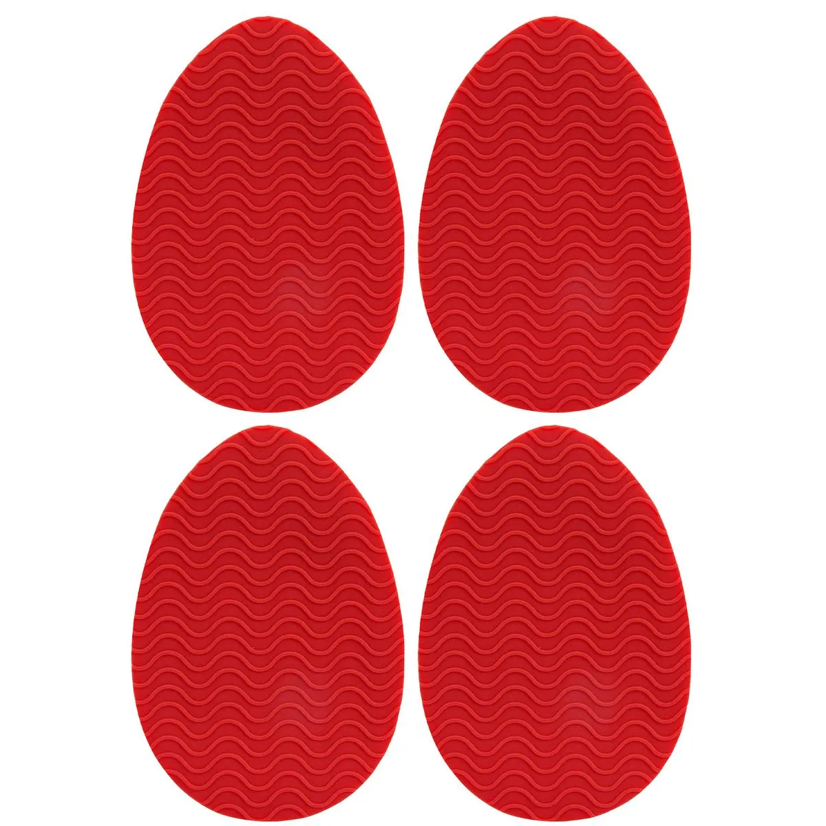 Non-Slip Pads for Heels & Flats, Adhesive Sole Protectors, Unisex - 2 Pairs - Red