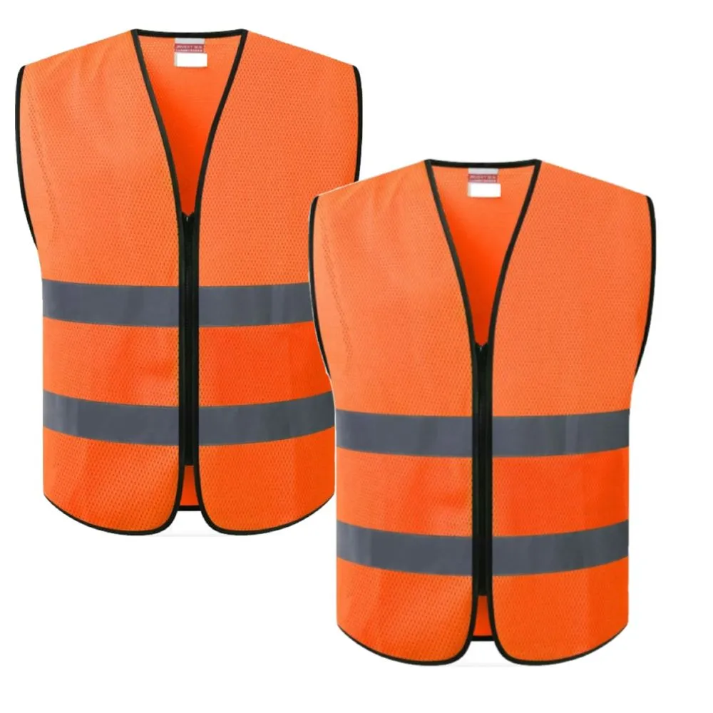 Sport Safety High Visibility Vest Reflective Workwear or Running Set of 2