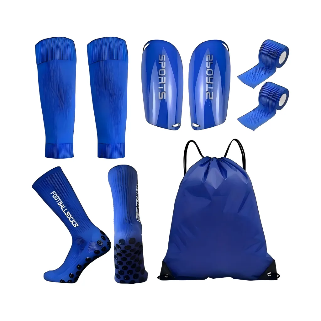 Premium Non-Slip Football Socks - 5-Piece Protection Set, UK 6-11