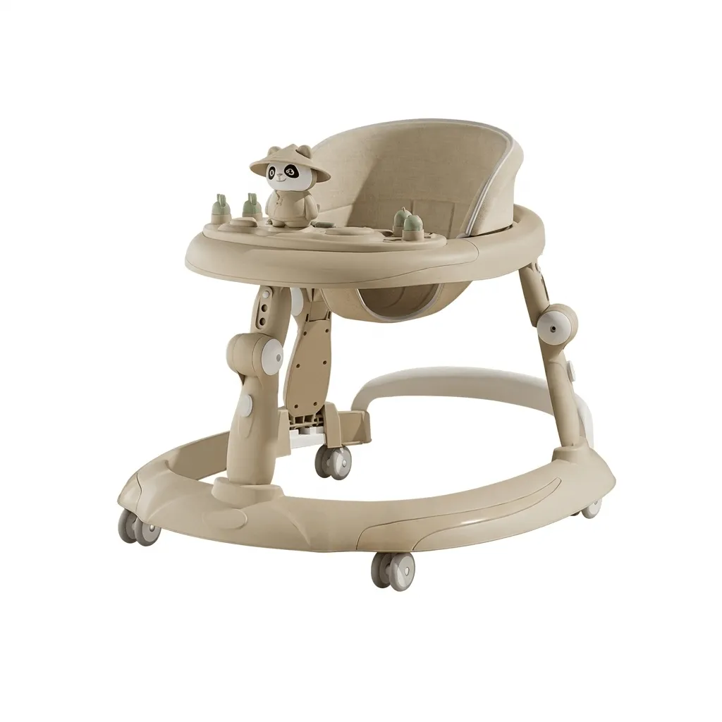 Baby Walker With Music Activity Tray - Brown