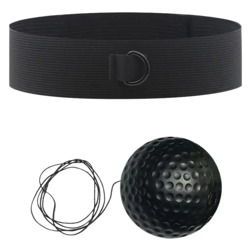 Head-Mounted Boxing Reaction Training Ball - Black
