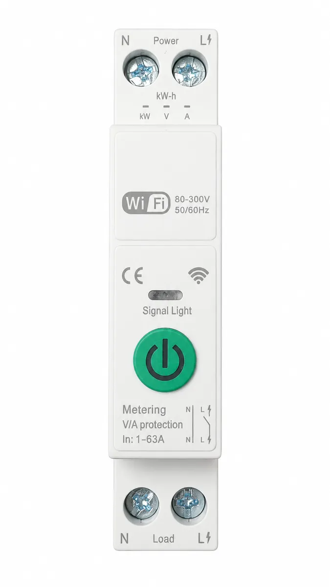63A Smart WiFi Geyser Switch With Metering - Smart Life / Tuya App