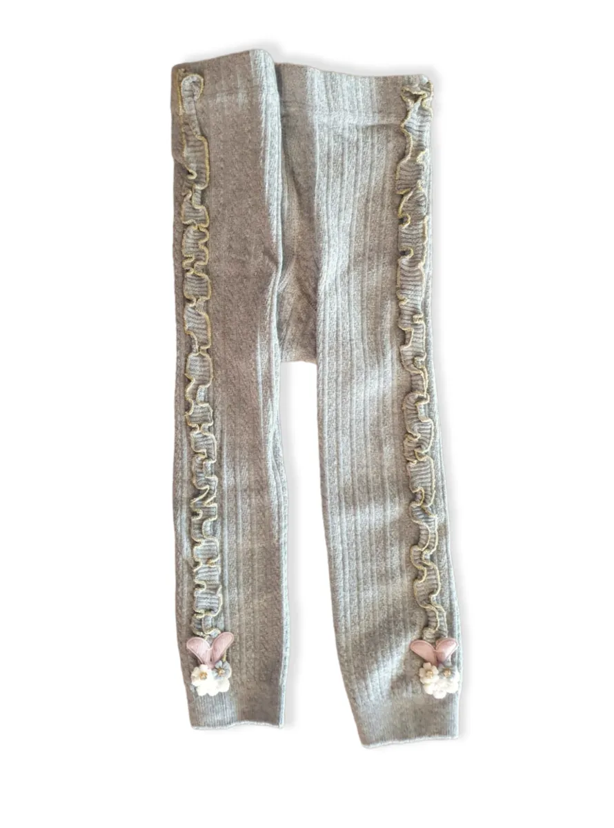 Little Leila - grey tights - baby girl