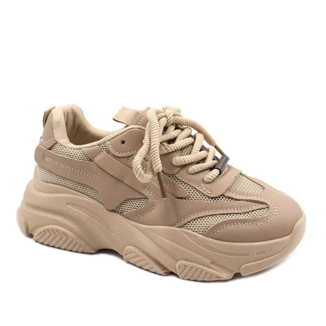 Ladies Chunky Lace Up Sneaker