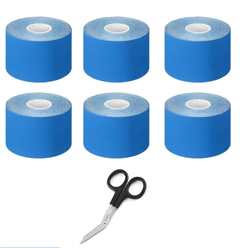 6 Kinesiology Tapes Elastic Athletic Muscle Pain Relief Taping Sports Tape - Blue
