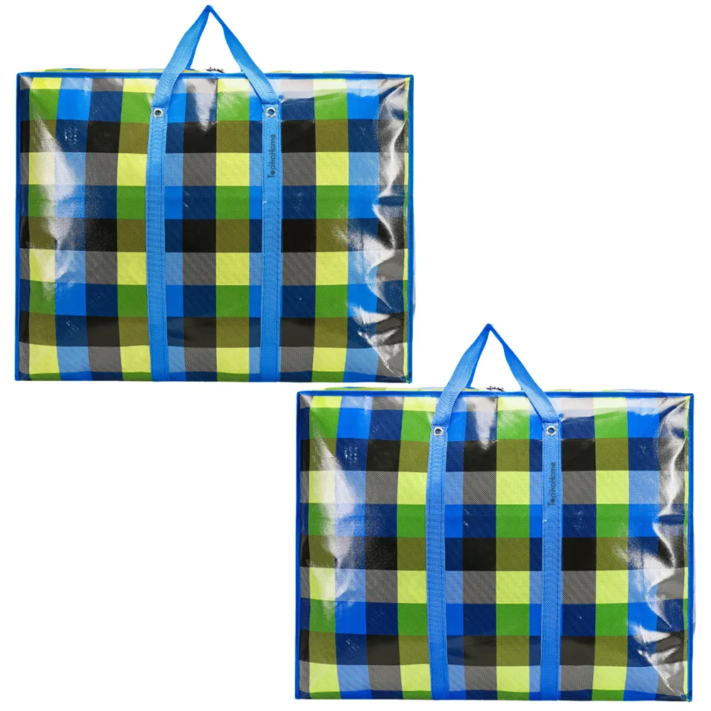 TopikaHome - Extra Large Moving Bags with Zippers & Carrying Handles (135L) - 2 Pack