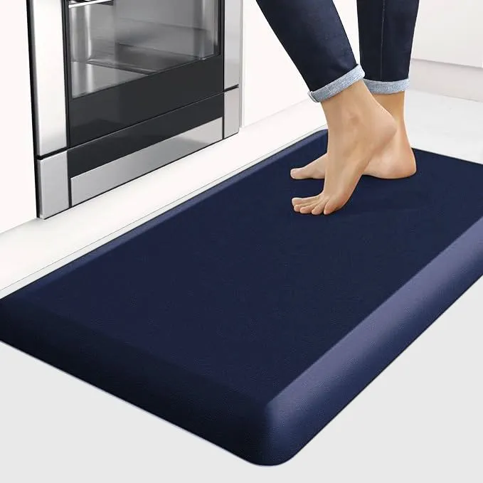 Anti-Fatigue Kitchen Mat Non-Slip Comfort Standing Mat for Home & Office - Blue