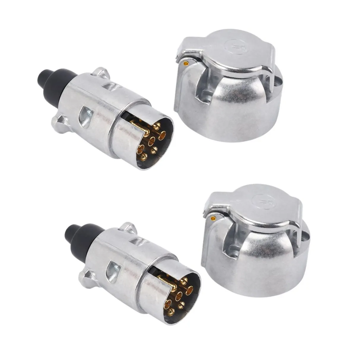 7 Pin Trailer Plug 12V Rv Sockets Towbar Towing Compatible with Universal
