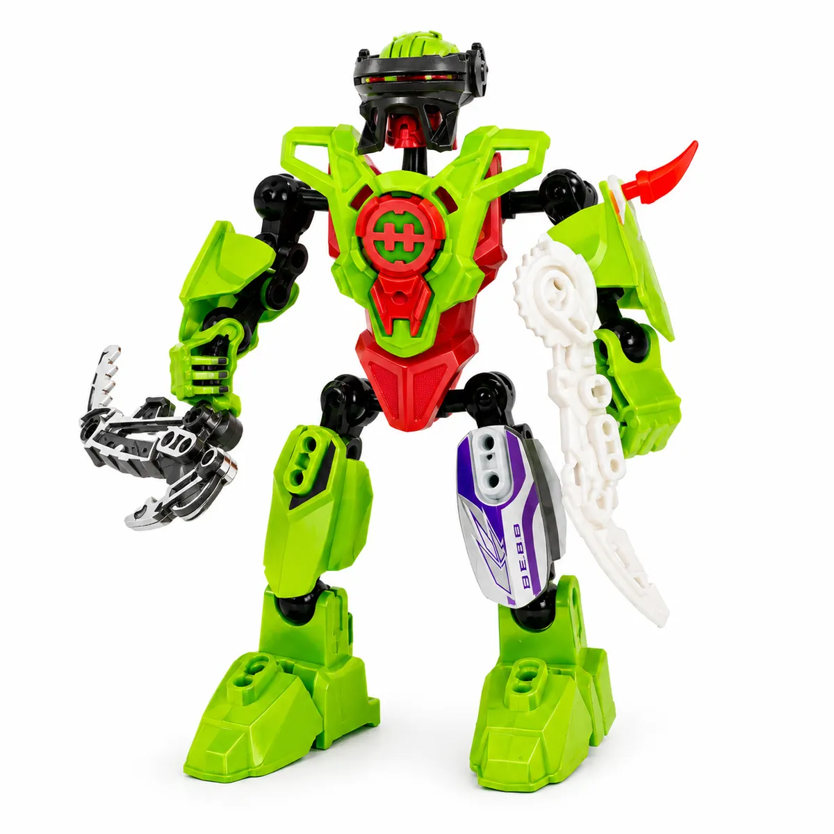 Transforming Robot Building Blocks Toy - Green Warrior Action Figure