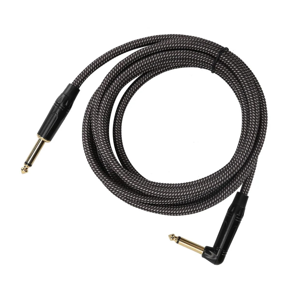 6.35mm Guitar Cable Gold Plated Compatible with Electric Guitar Amp