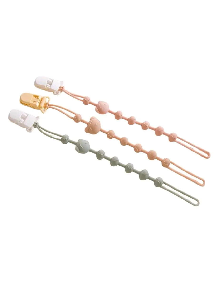 3 Piece Baby Silicone Pacifier clips