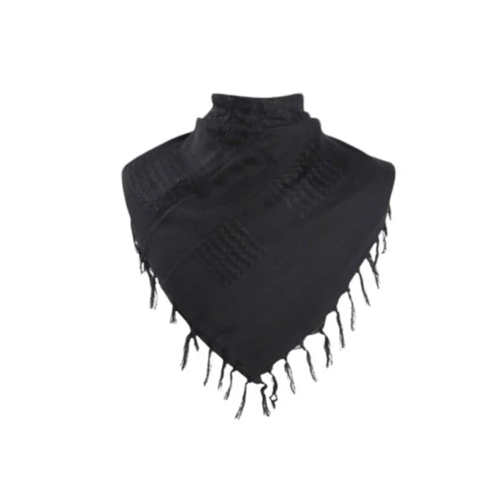 Scarf for Men and Women 110 x 110cm Cotton - Black